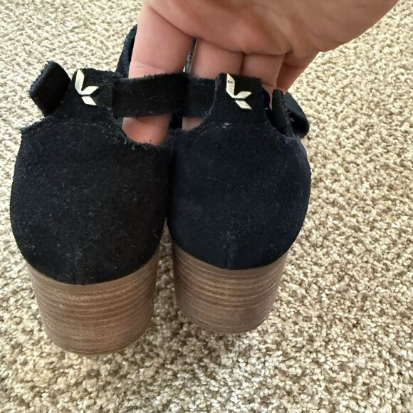 Koolaburra Suede Block Heel Shootie Sandal Kaiah Black Womens Size 9.5 M - Picture 6 of 10